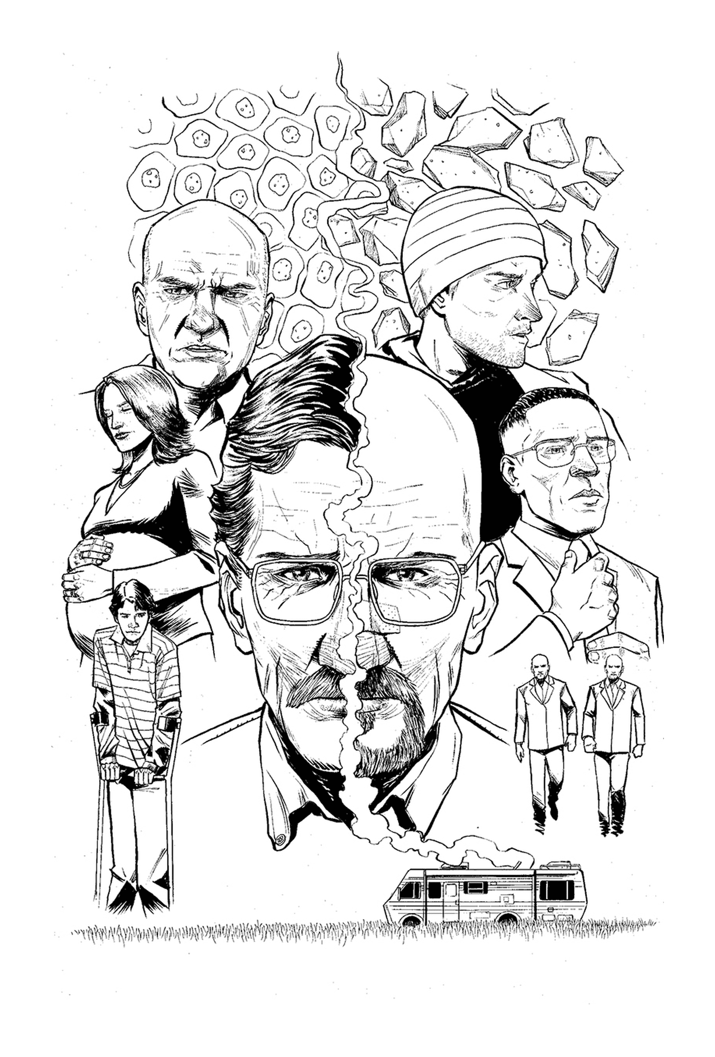 coloriage breaking bad 2