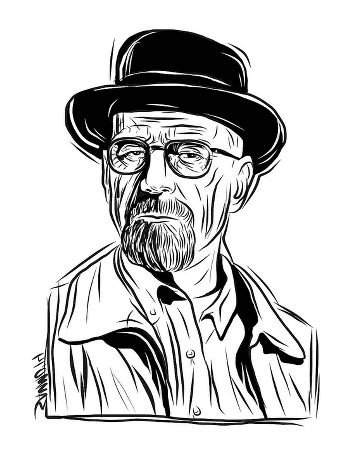 coloriage walter white breaking bad