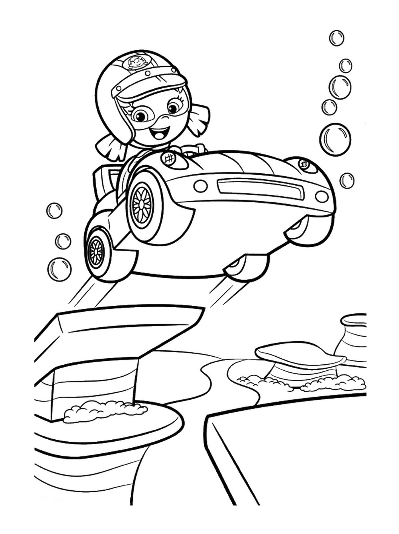 coloriage Bubble Guppies Car Jump 7