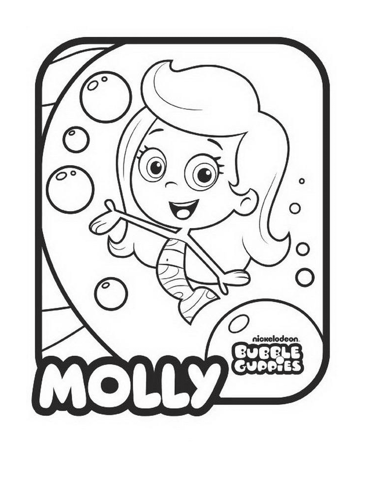 coloriage Bubble Guppies Molly 1