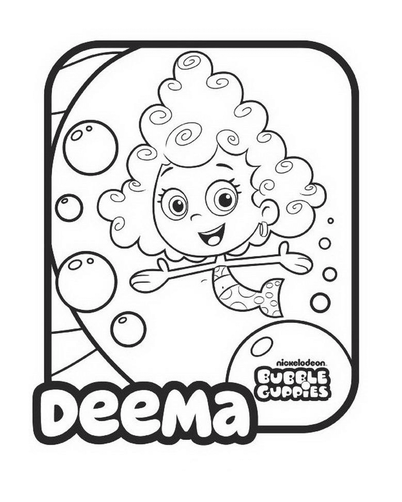 coloriage Bubble Guppies Deema Printable 1