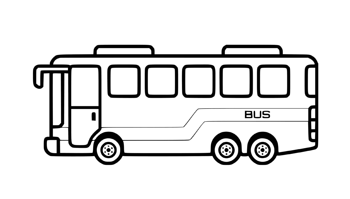 coloriage bus de transport de ville