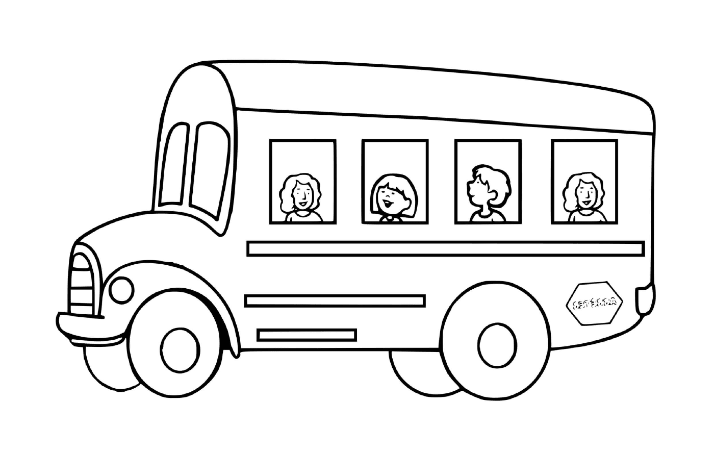 coloriage Autobus Scolaire pour les enfants
