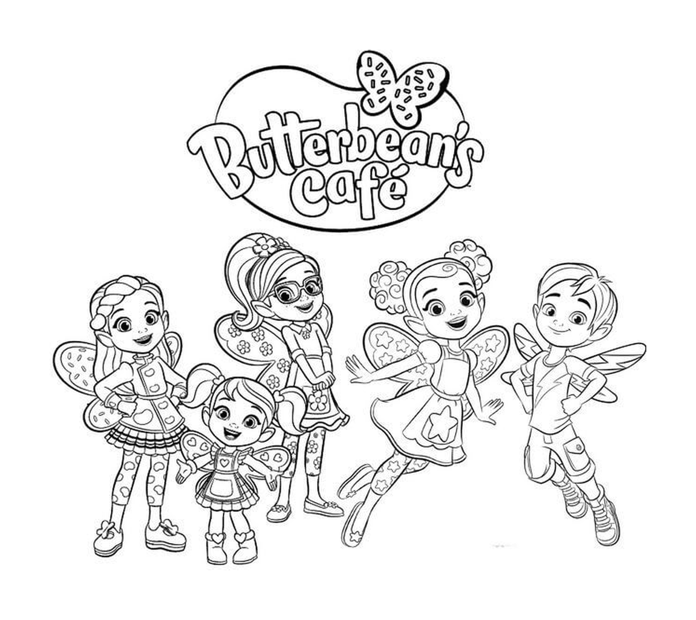 coloriage personnages de butterbean cafe enchante