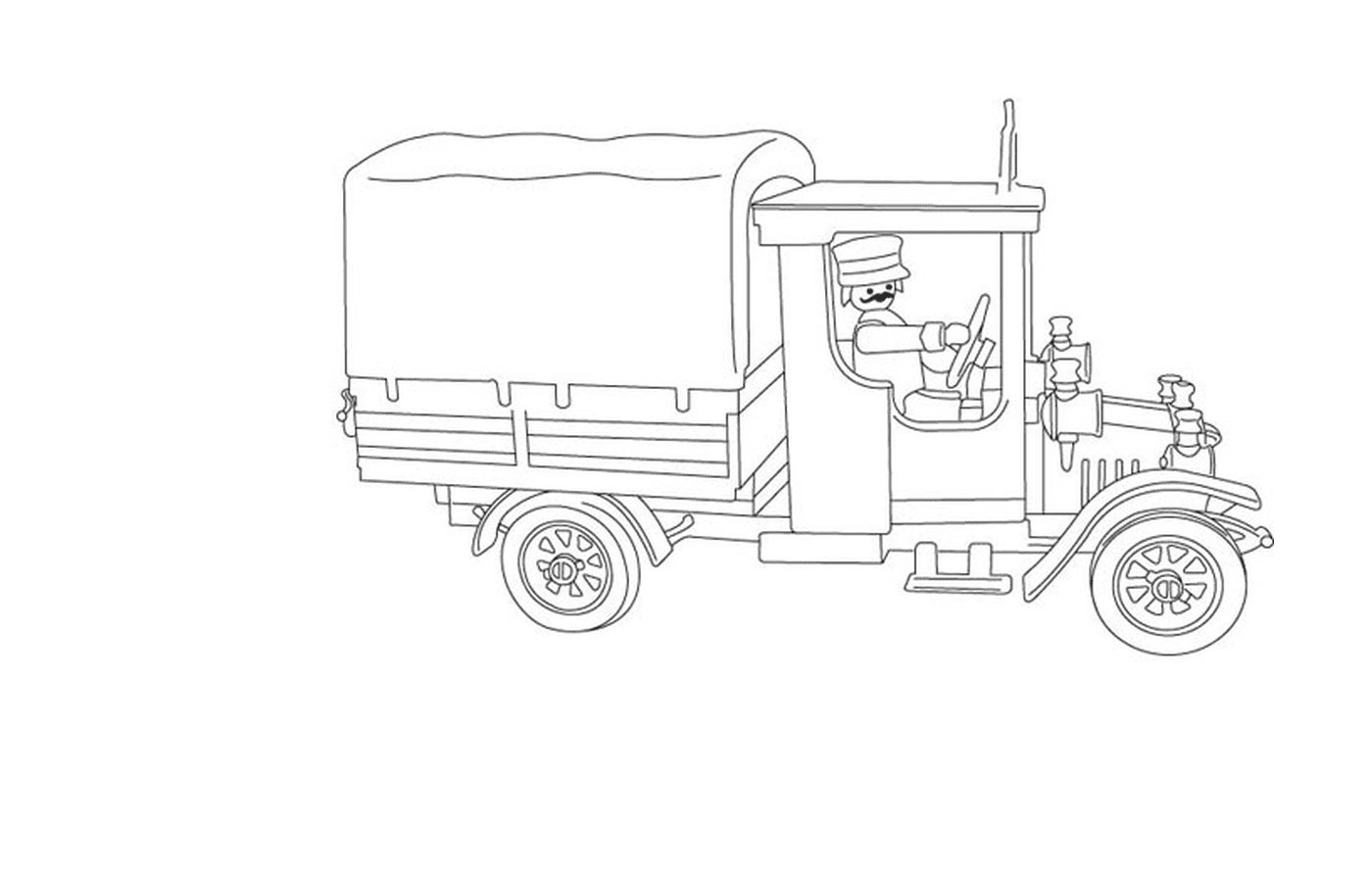 coloriage playmobil camion