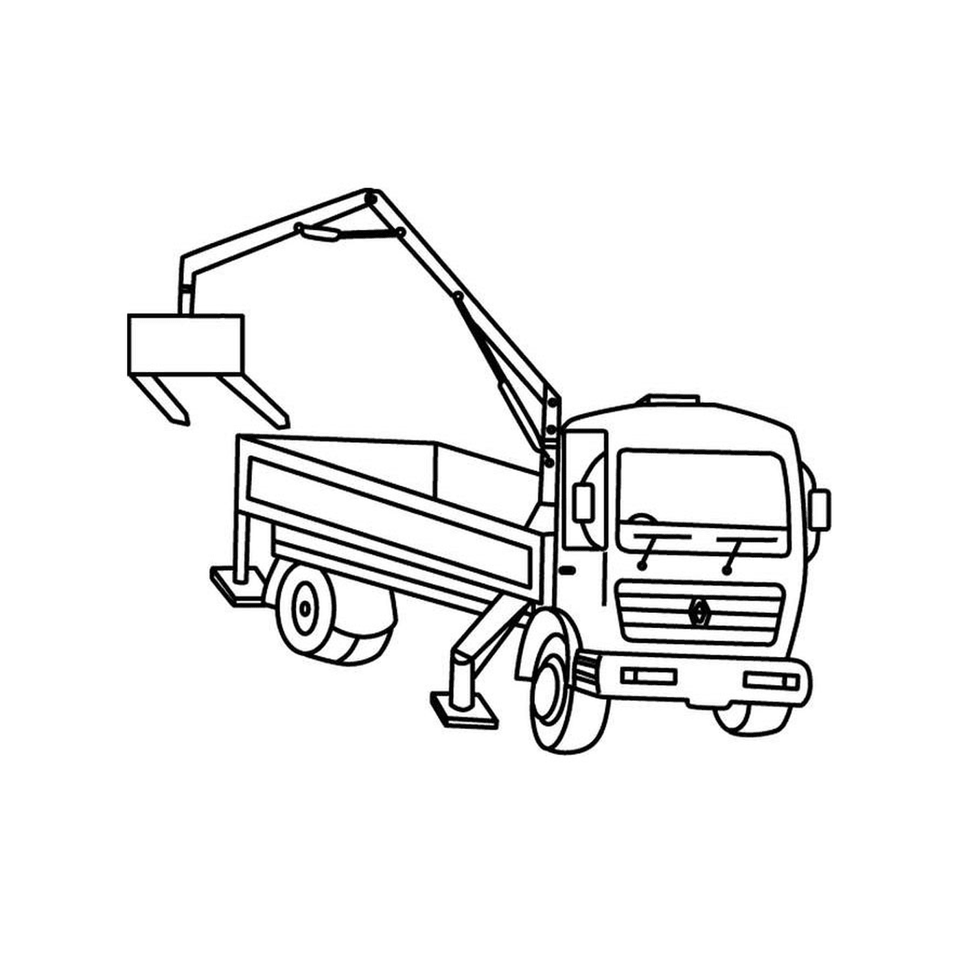 coloriage camion renault