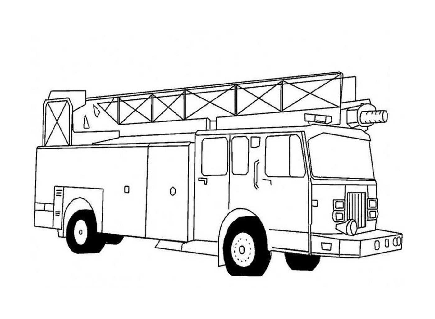coloriage camion de pompiers