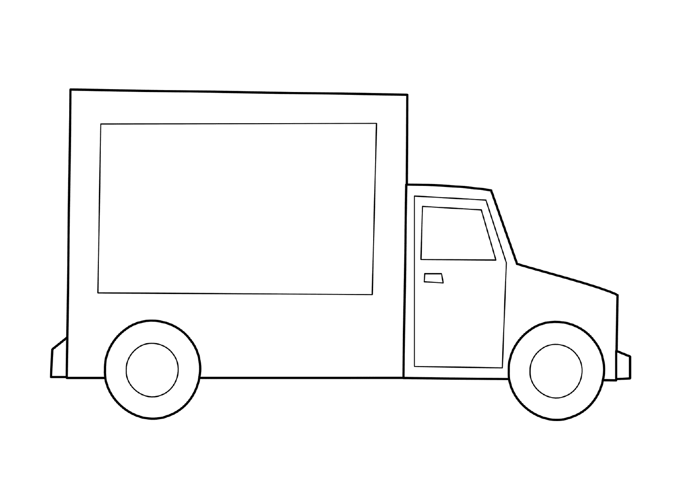 coloriage simple camion