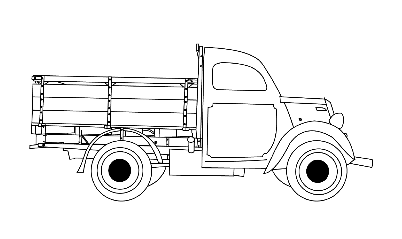 coloriage classic camion