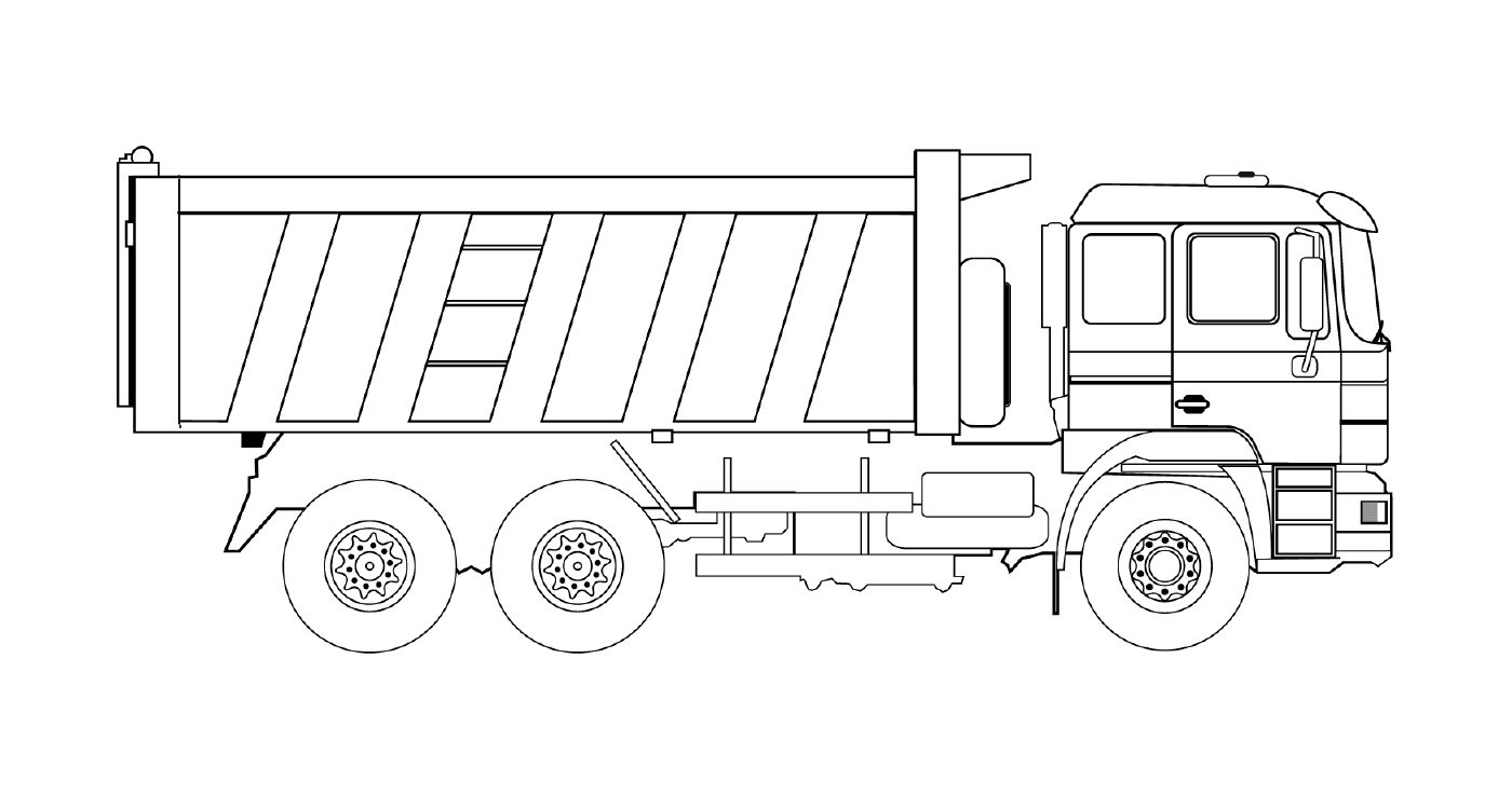 coloriage dump camion