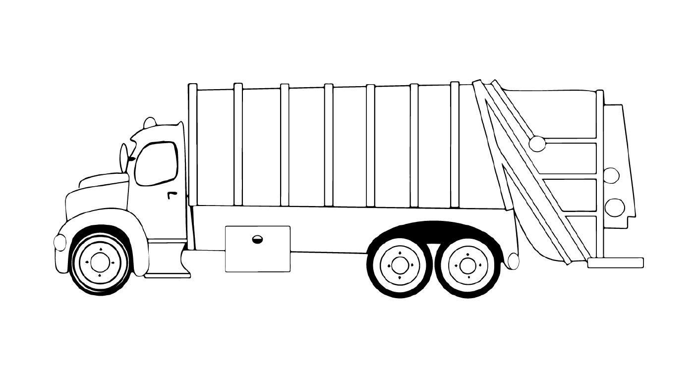 coloriage garbage camion
