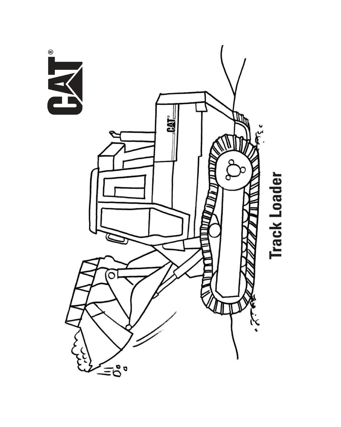 coloriage track loader camion caterpillar
