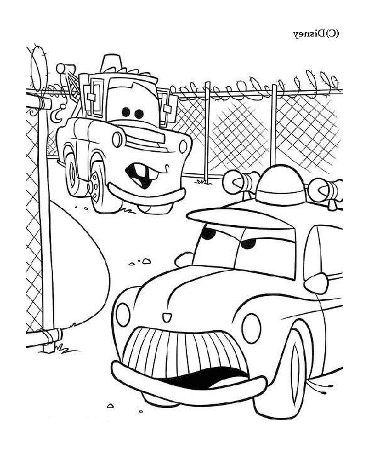coloriage police cars