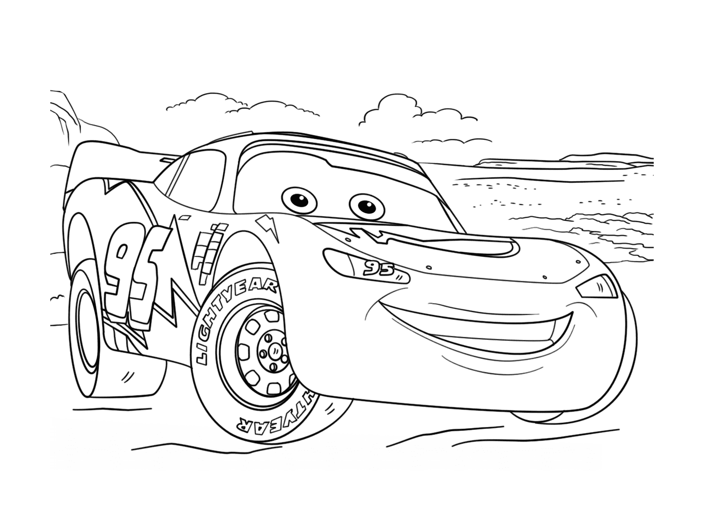 coloriage lightning mcqueen from cars 3 2 disney