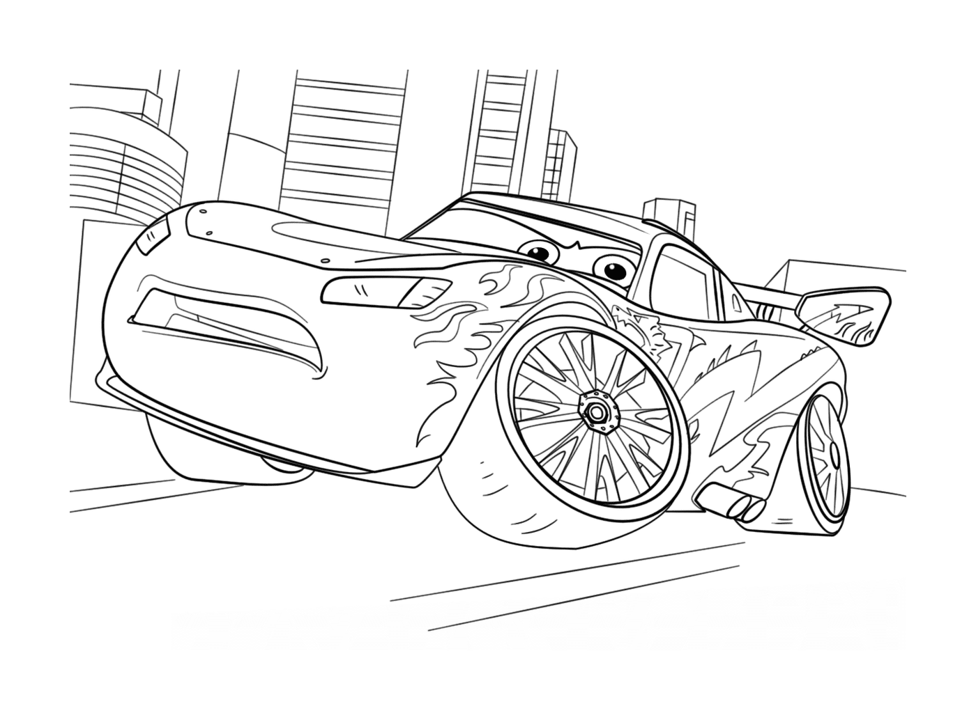 coloriage lightning mcqueen from cars 3 disney