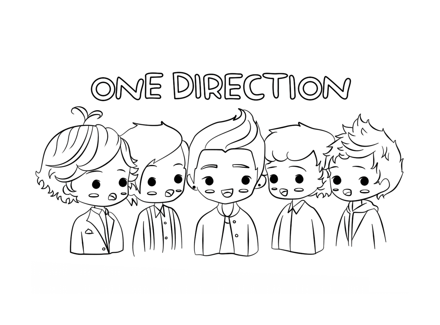 coloriage one direction celebrite star