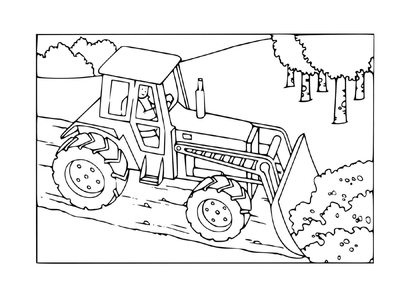 coloriage camion de construction chantier
