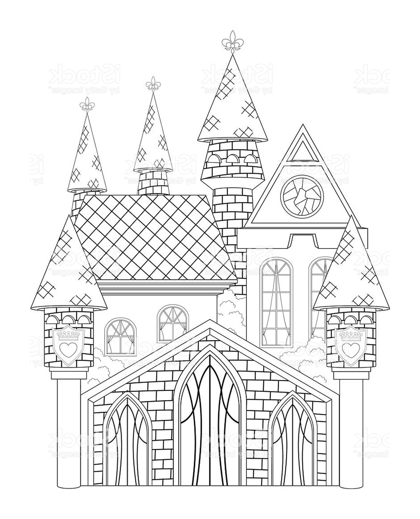 coloriage chateau de princesse