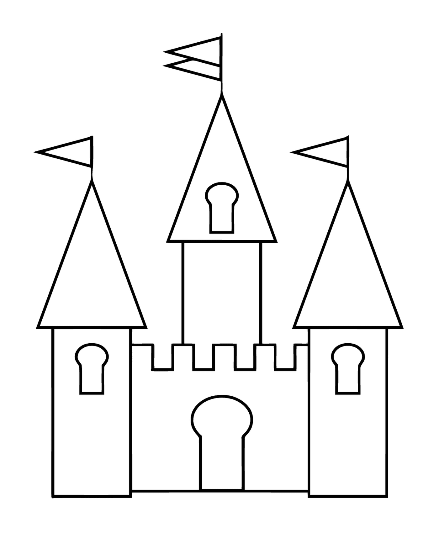 coloriage chateau fort maternelle facile
