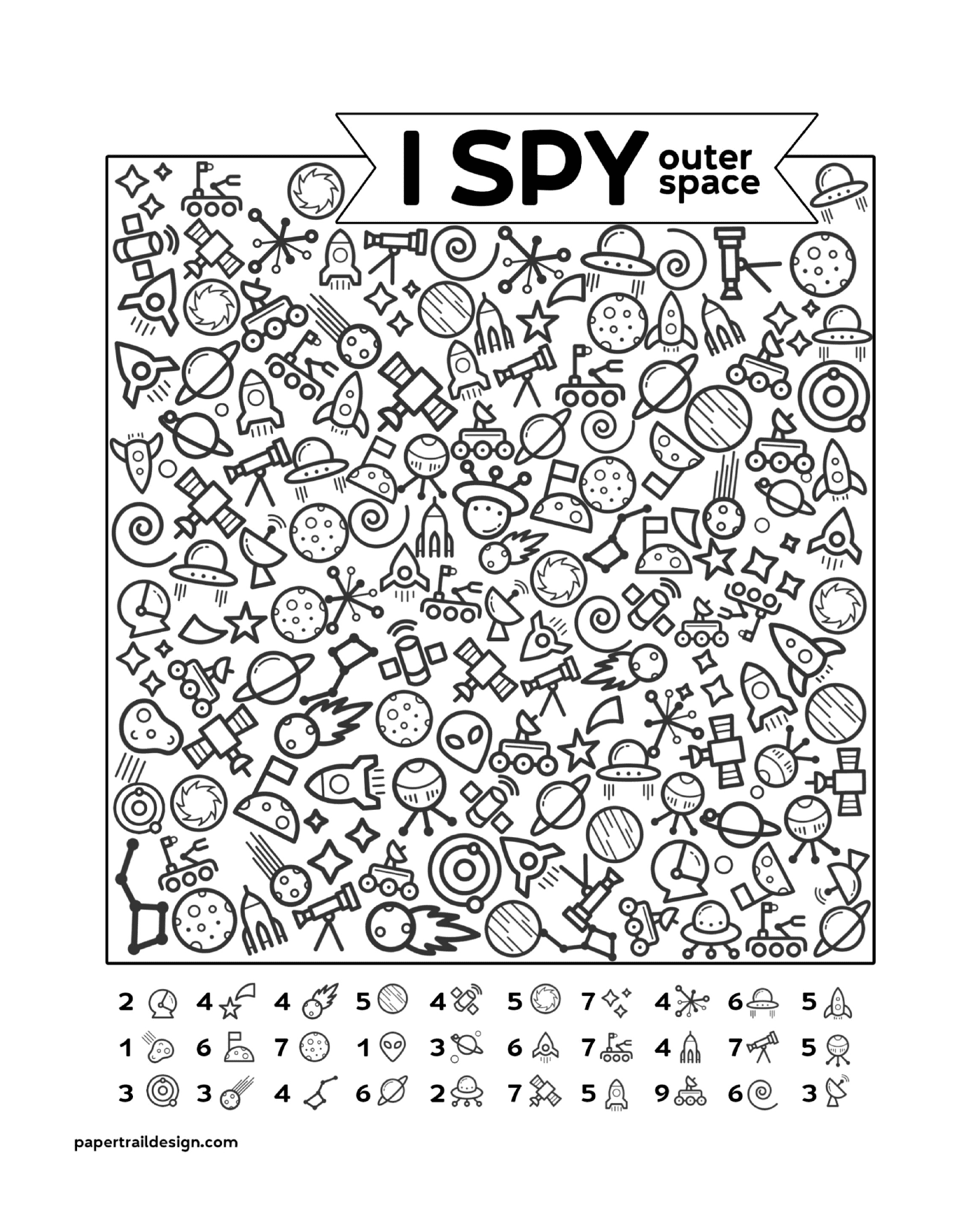 coloriage I Spy outer space