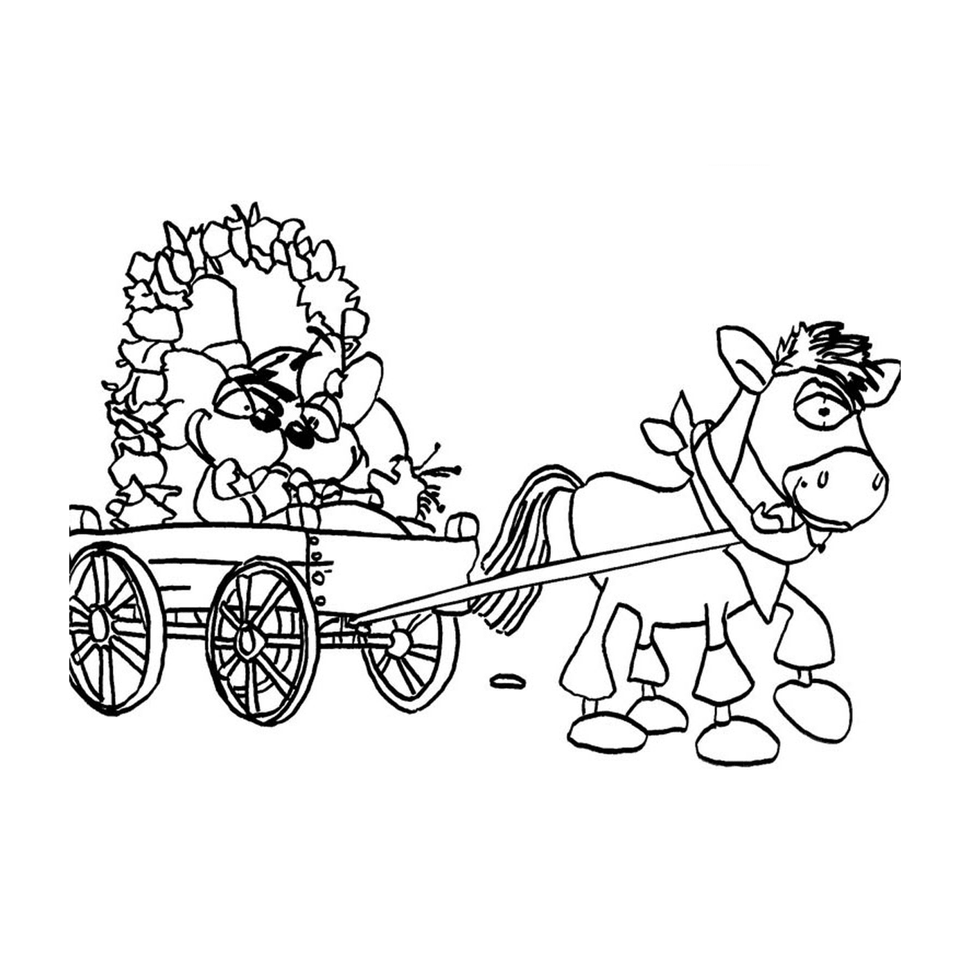 coloriage diddl cheval