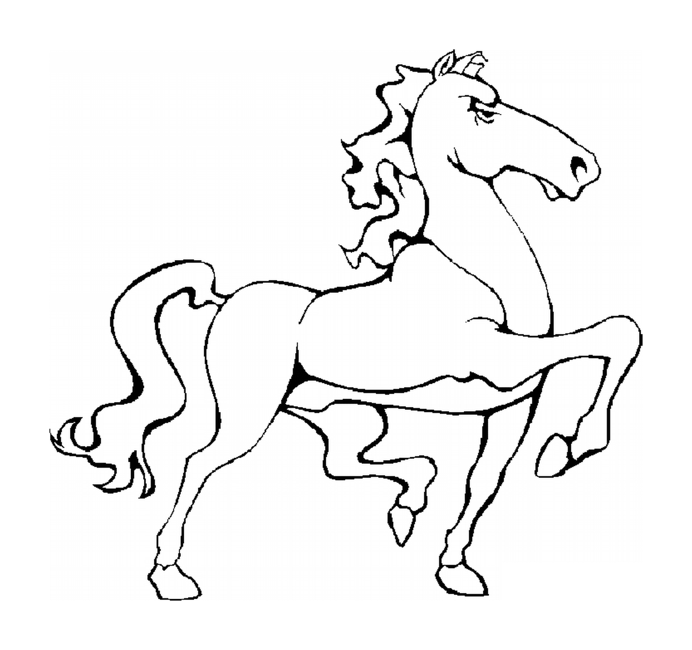 coloriage un cheval qui a une fiere allure