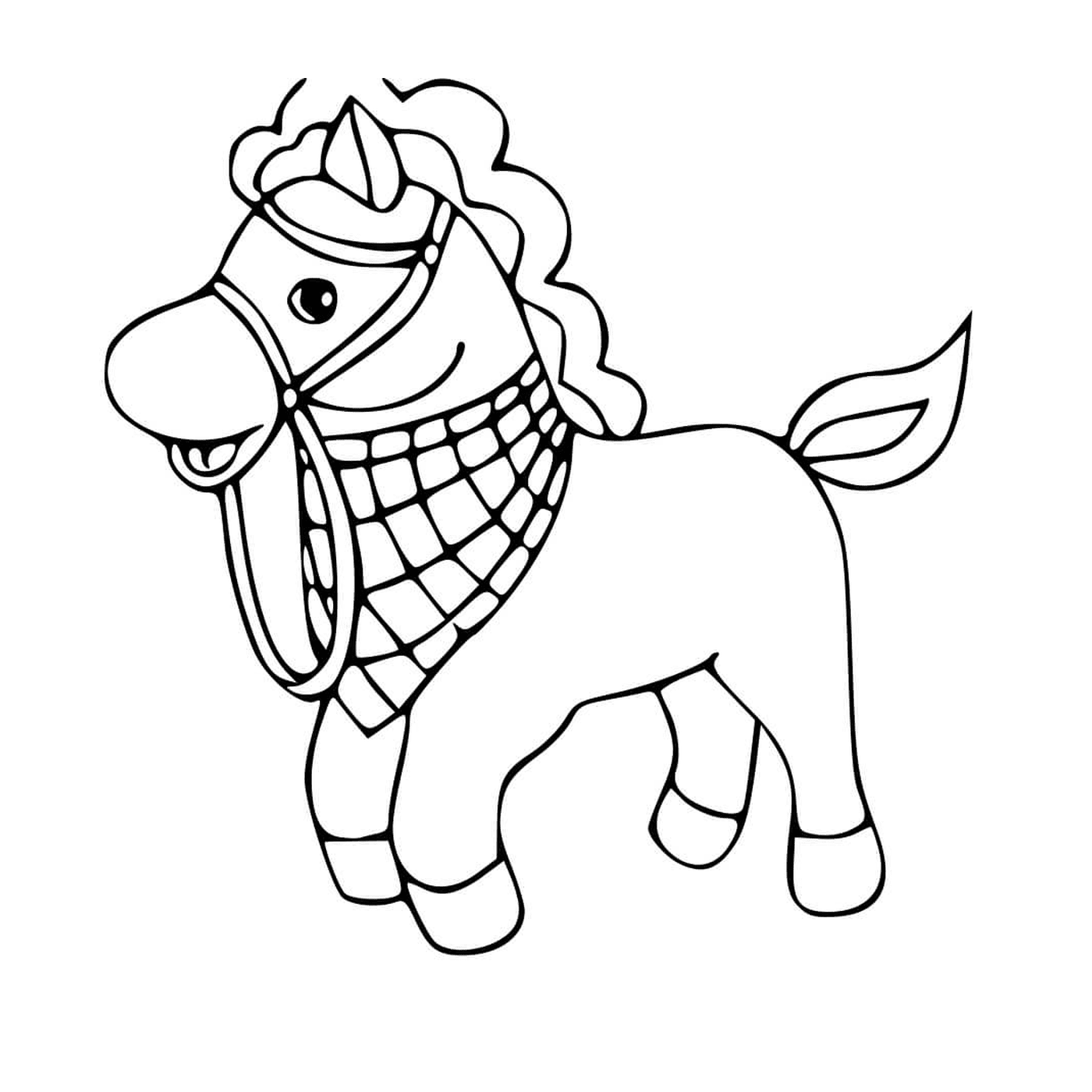 coloriage cheval simple maternelle