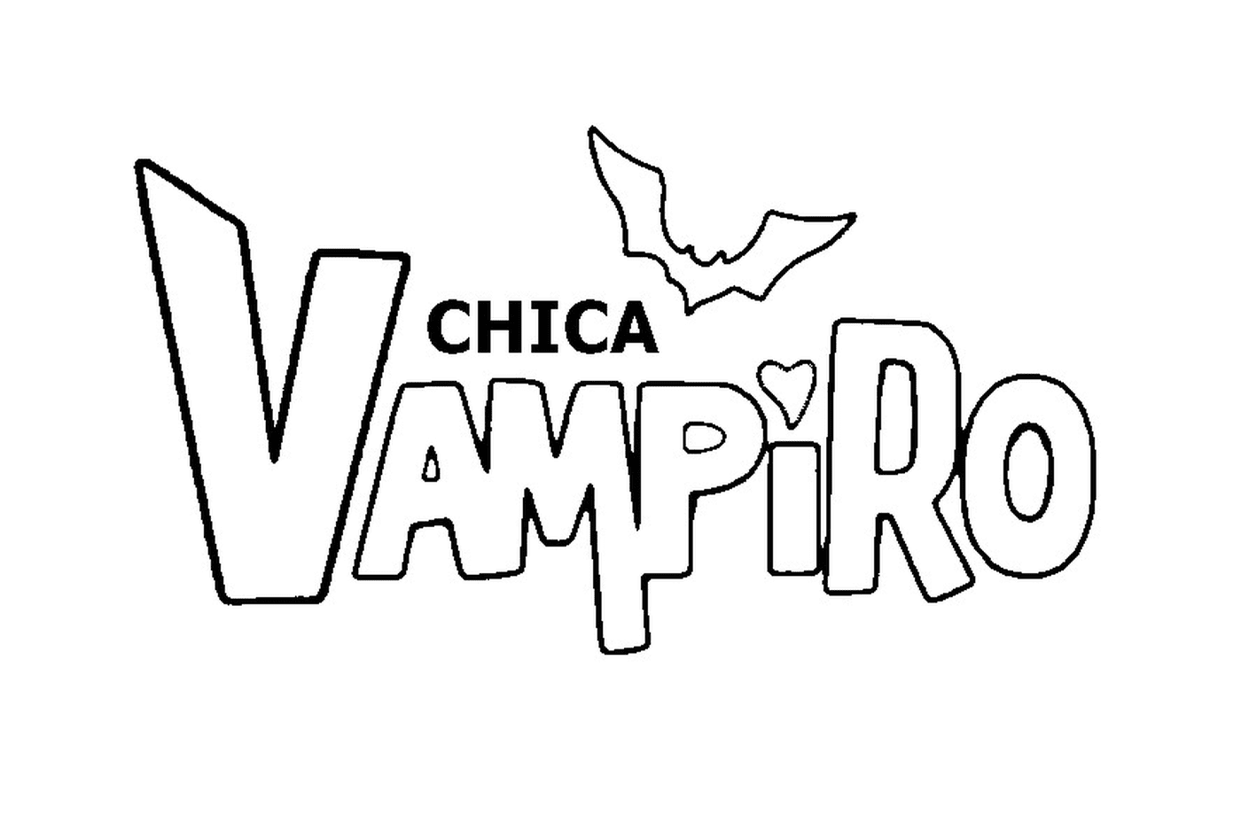 coloriage chica vampiro logo