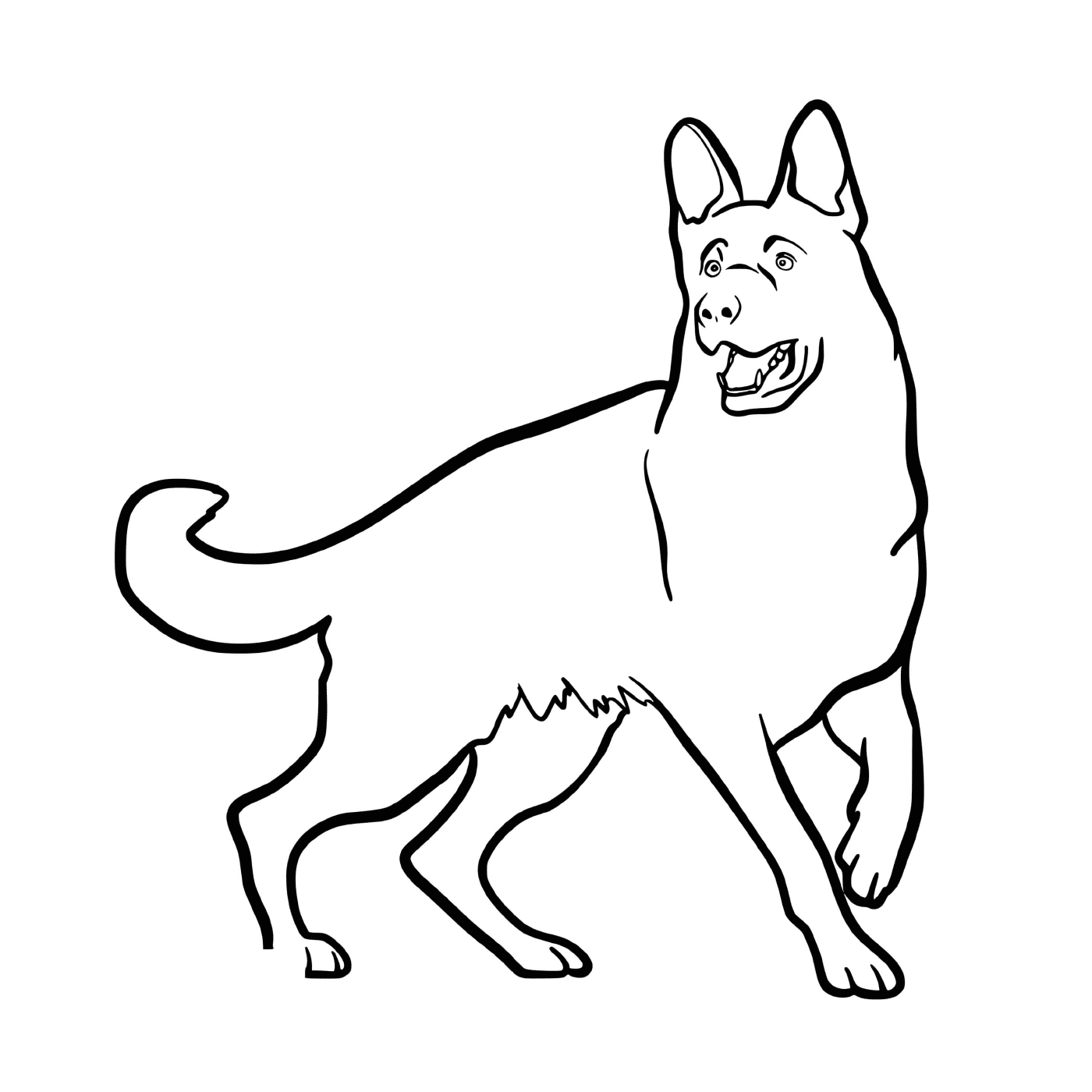 coloriage German Shepherd dog