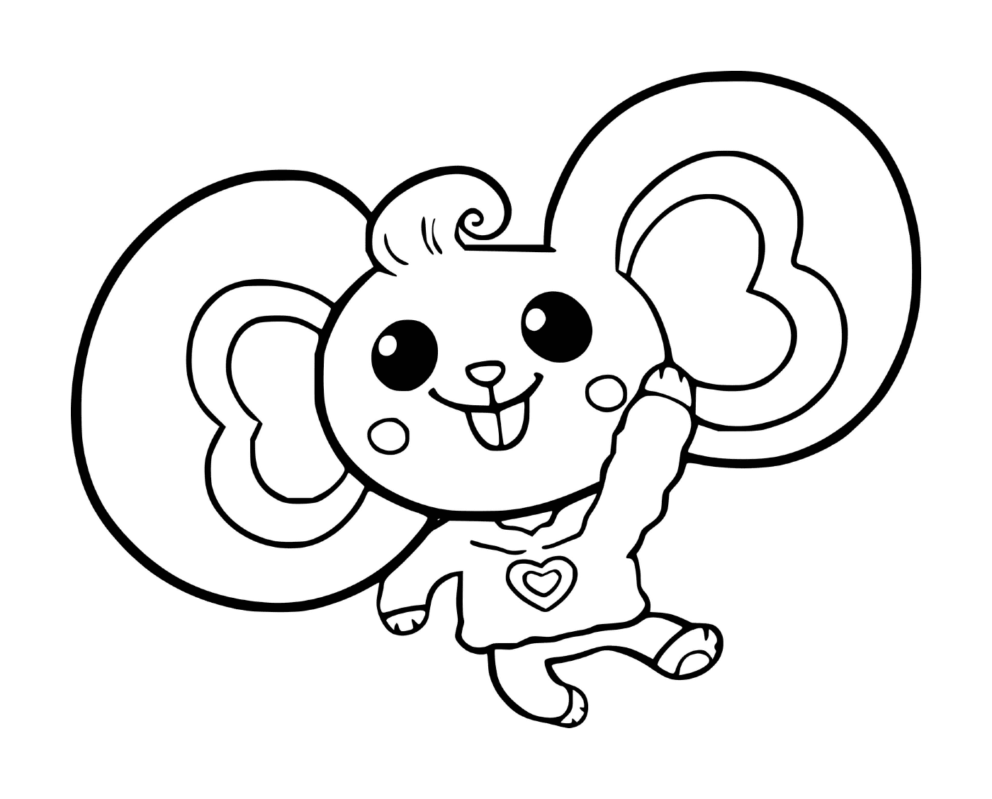 coloriage Cute Potato Mouse