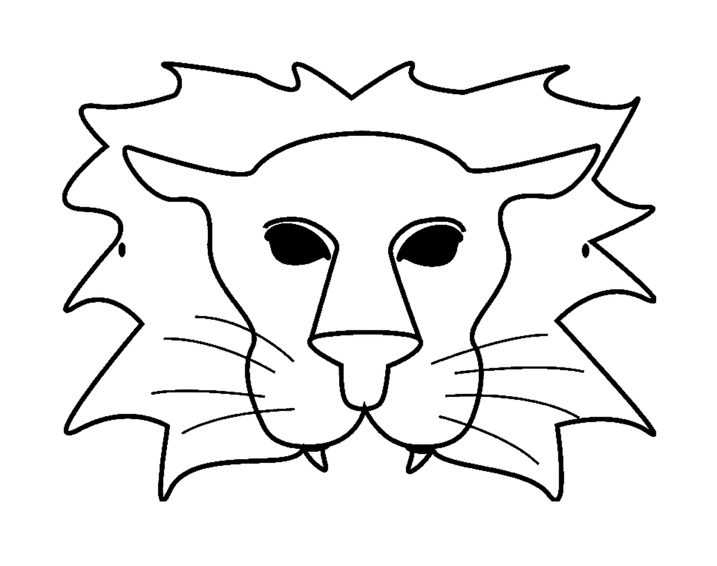 coloriage carnaval masque d un lion