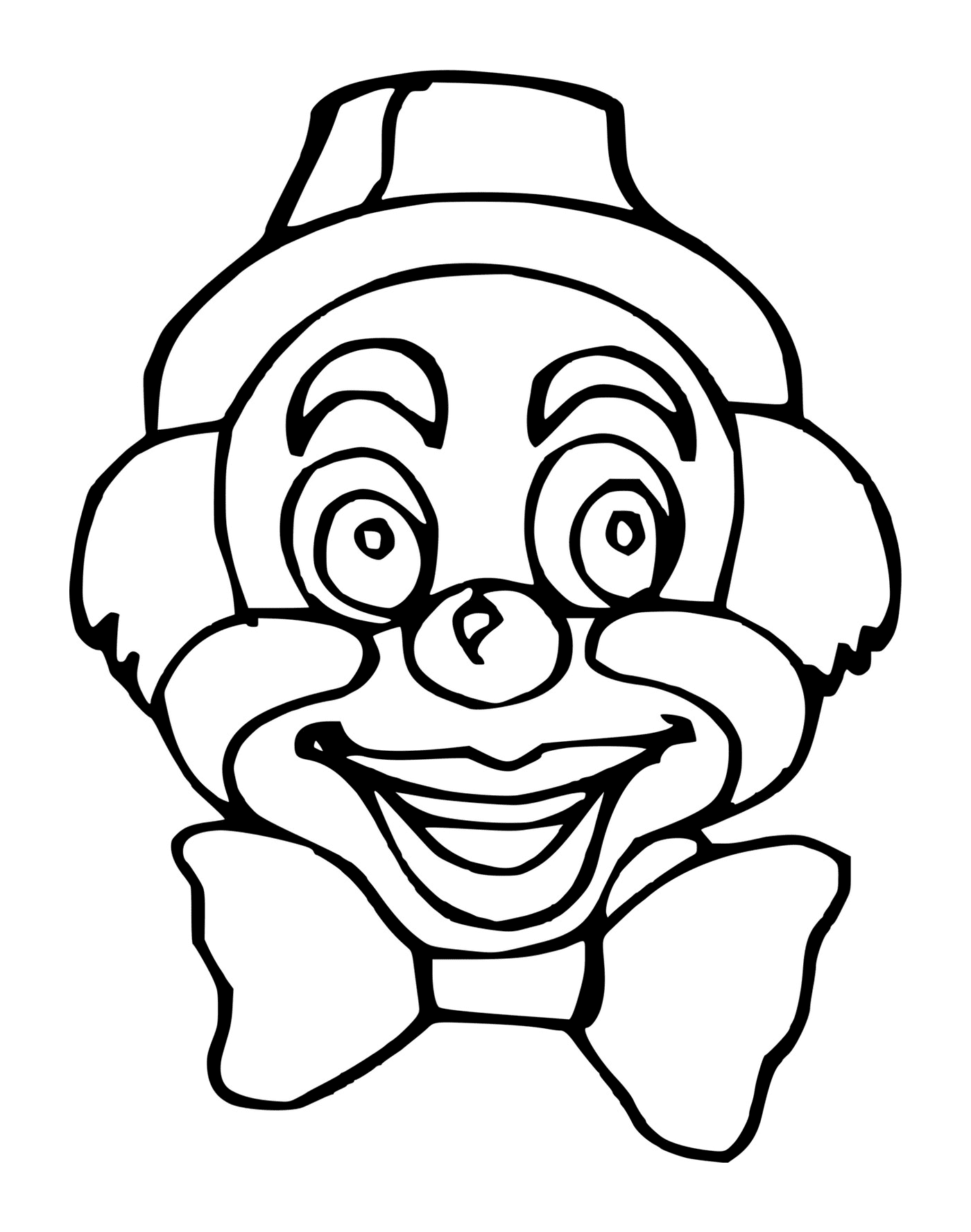 coloriage dessin d un tete de clown