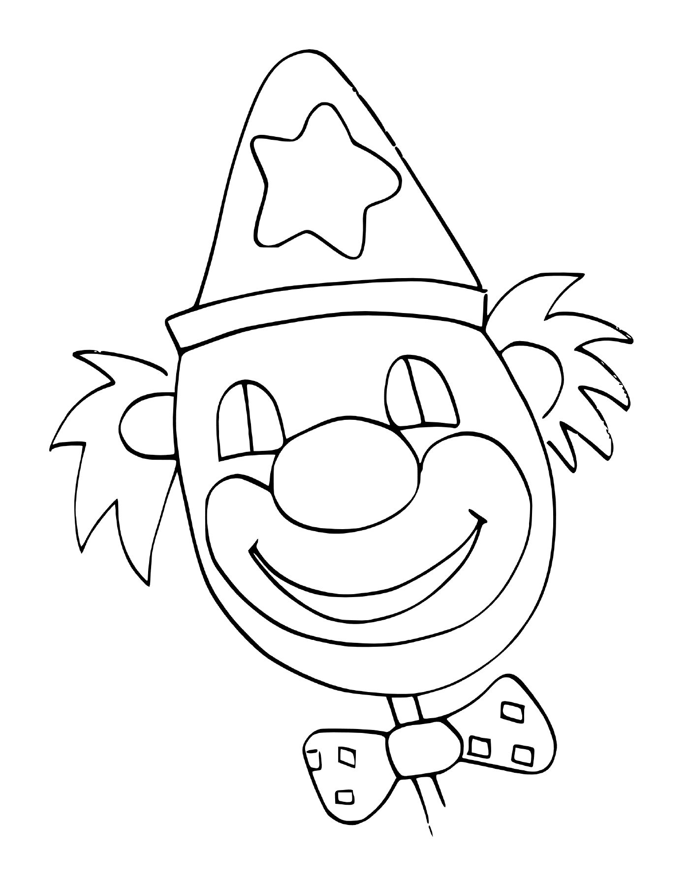 coloriage clown avec un sourire pour amuser les enfants