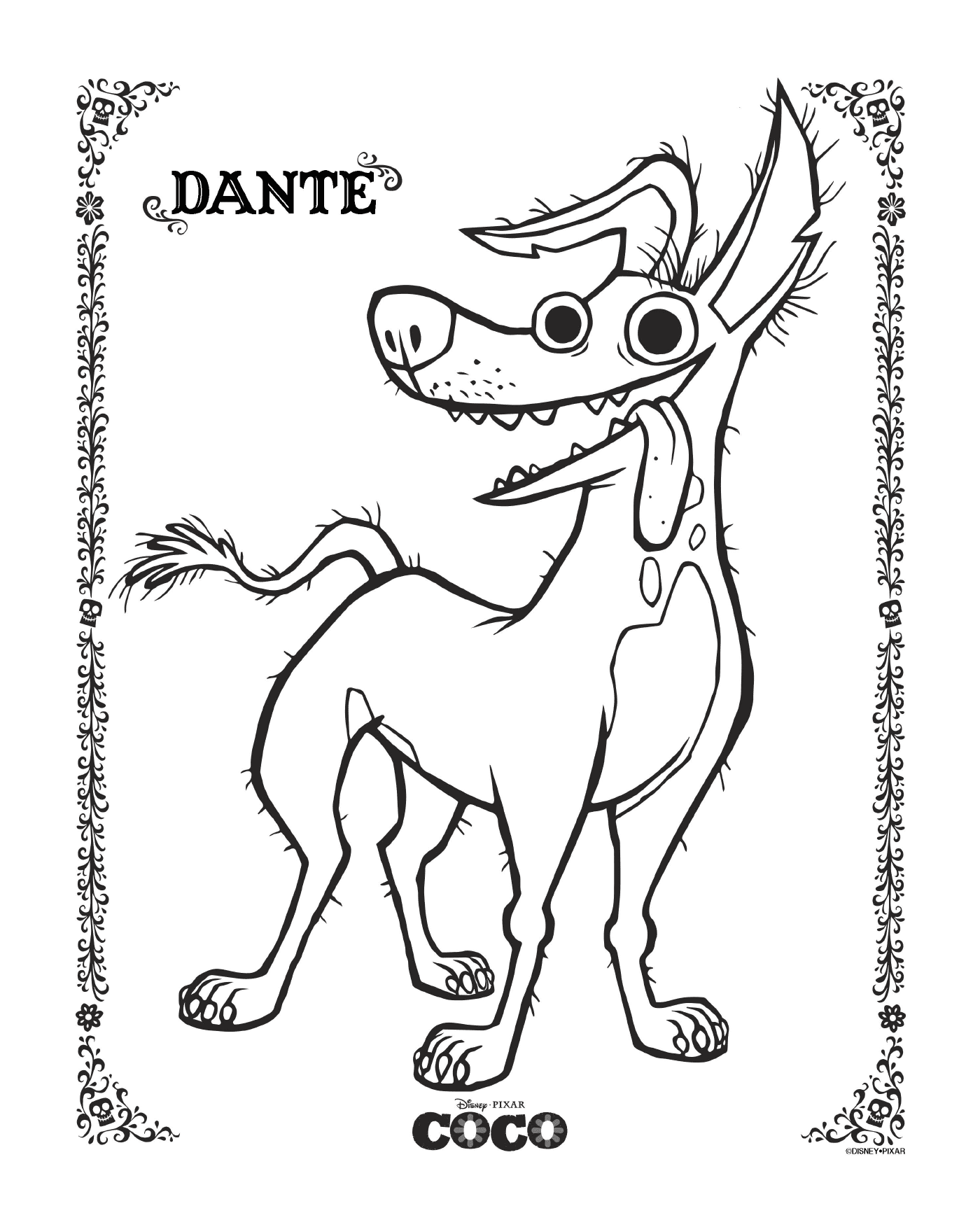 coloriage Dante 2 Coco Disney