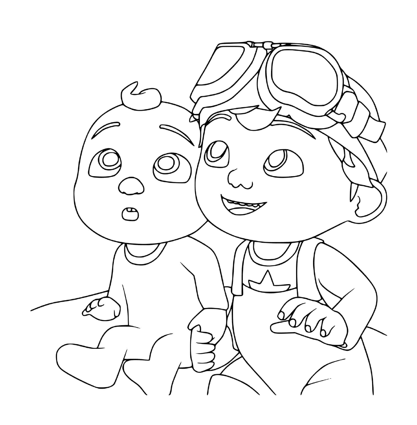 coloriage cocomelon jay and tom tom