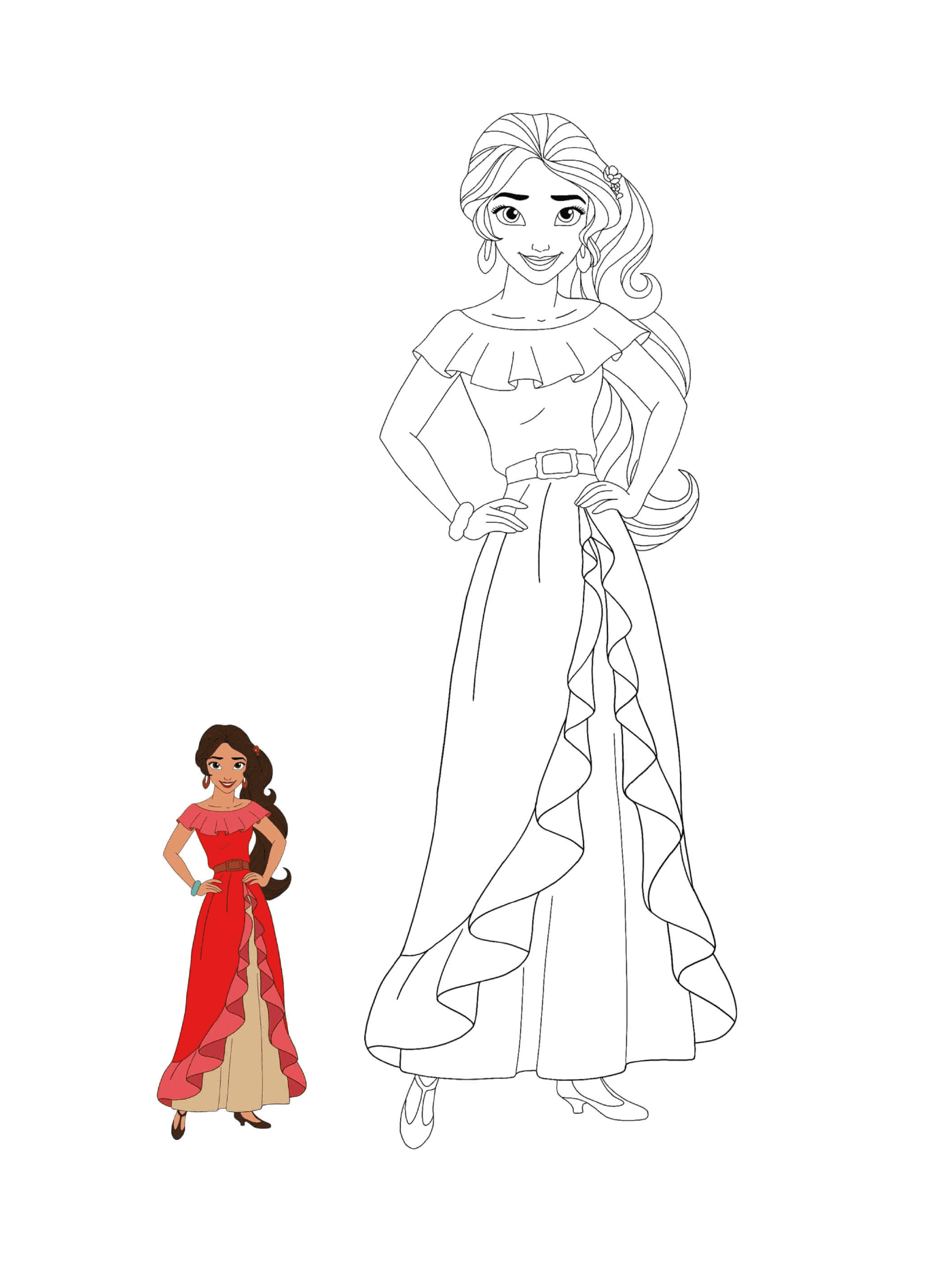 coloriage Disney Princesse Elena
