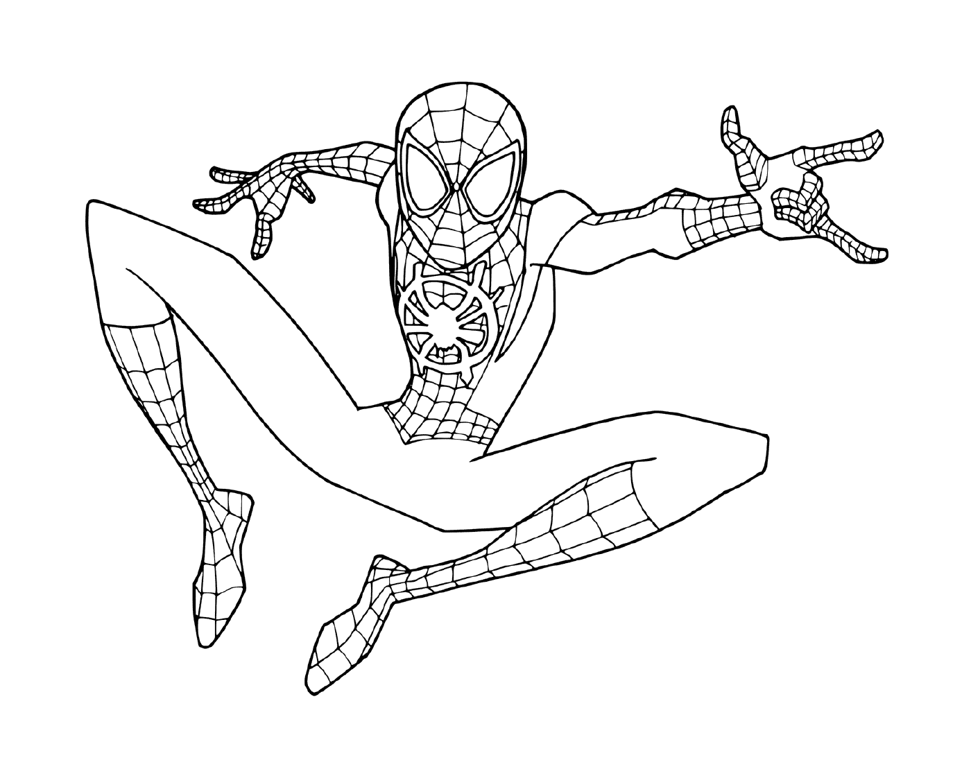 coloriage coloriez Young Spider Man
