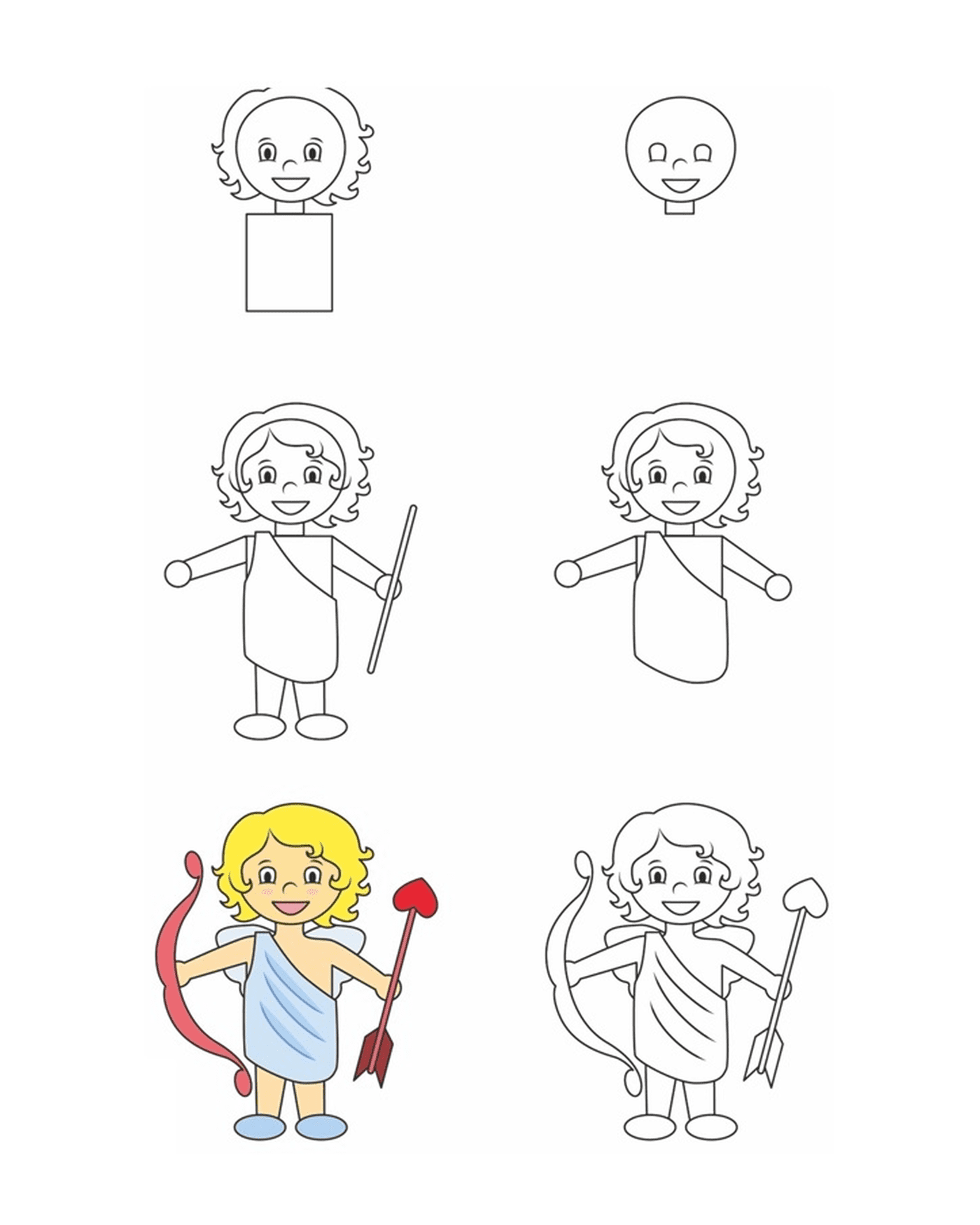comment dessiner cupidon