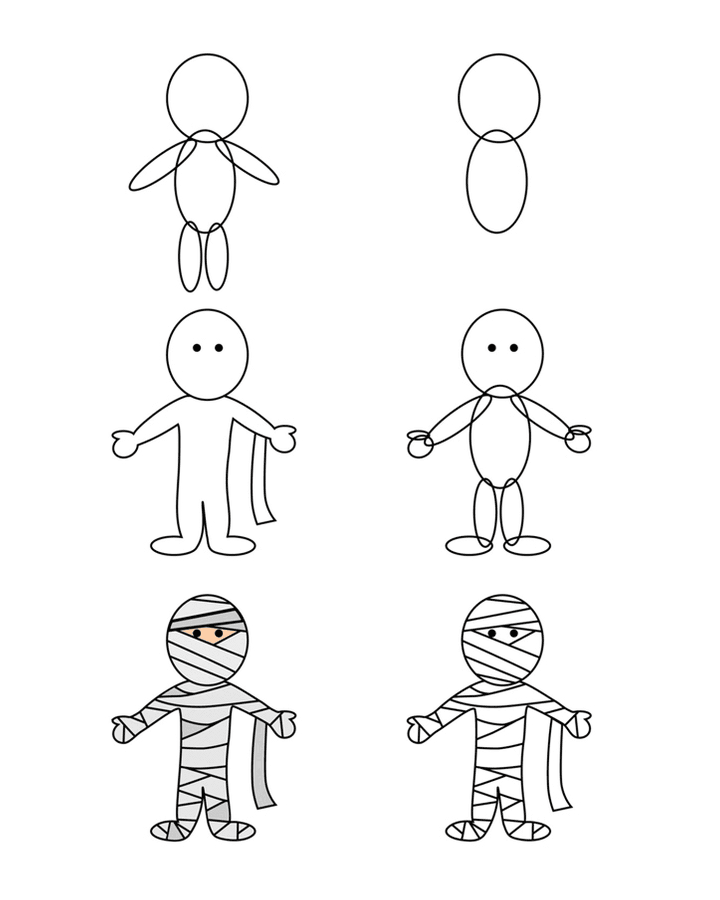 comment dessiner une momie