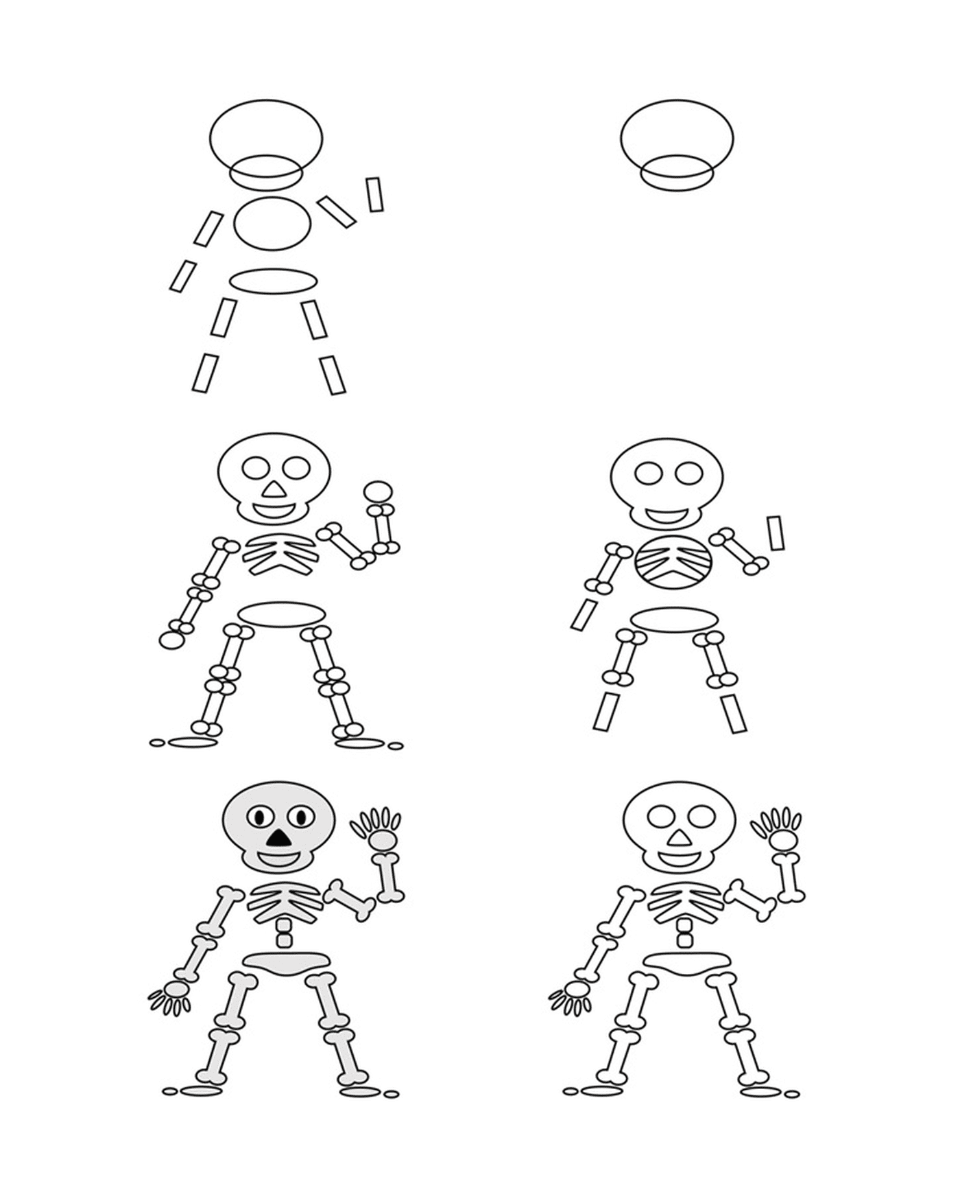 comment dessiner un squelette