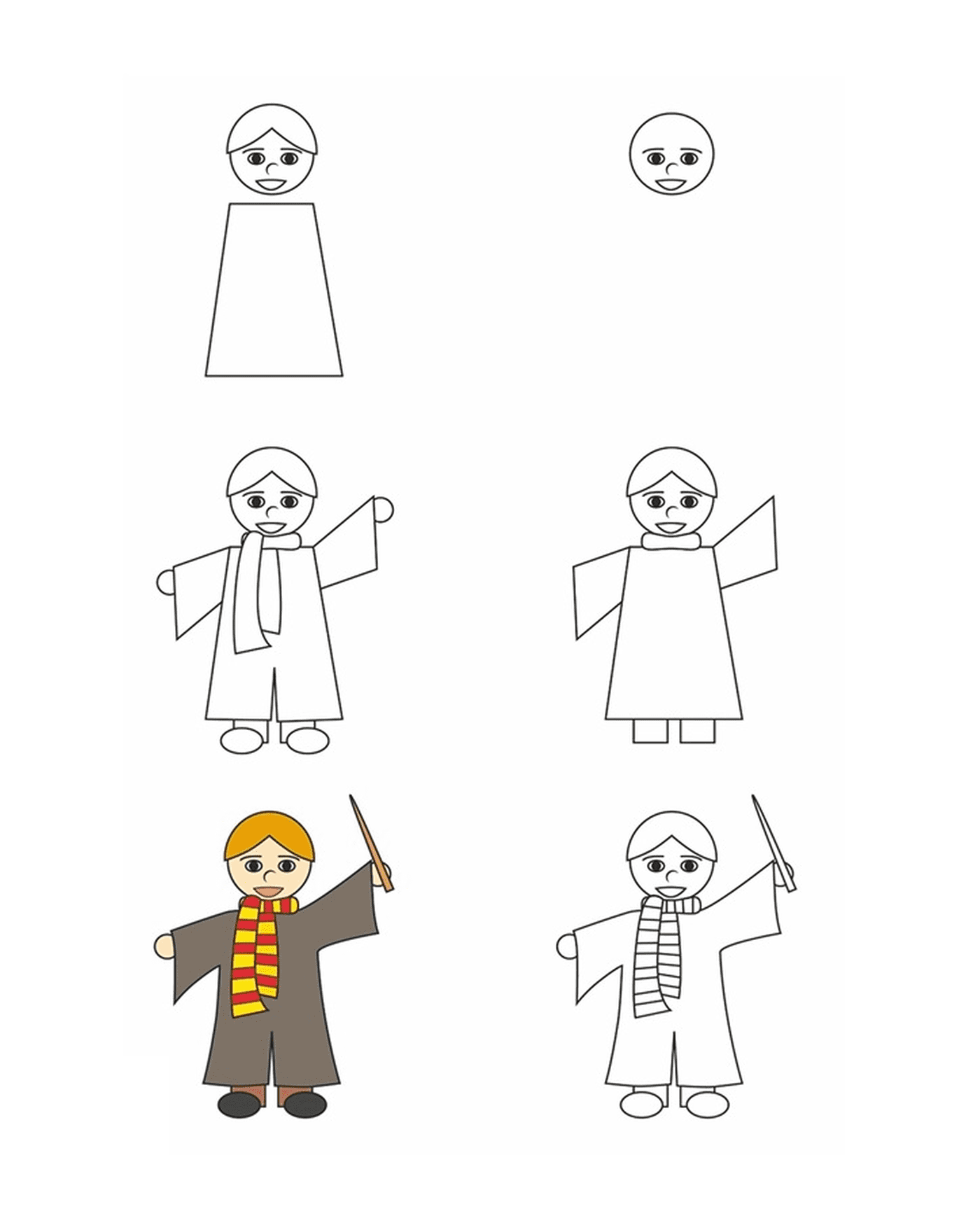 comment dessiner ron weasley