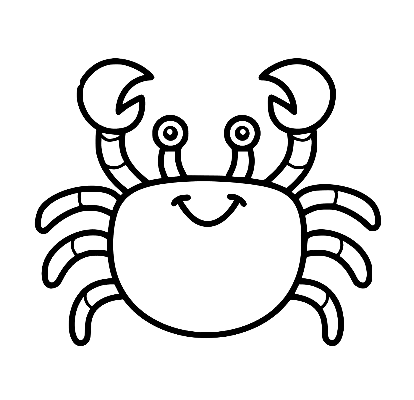 coloriage crabe facile maternelle