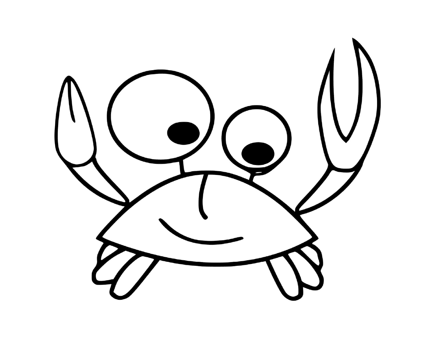 coloriage crabe facile simple