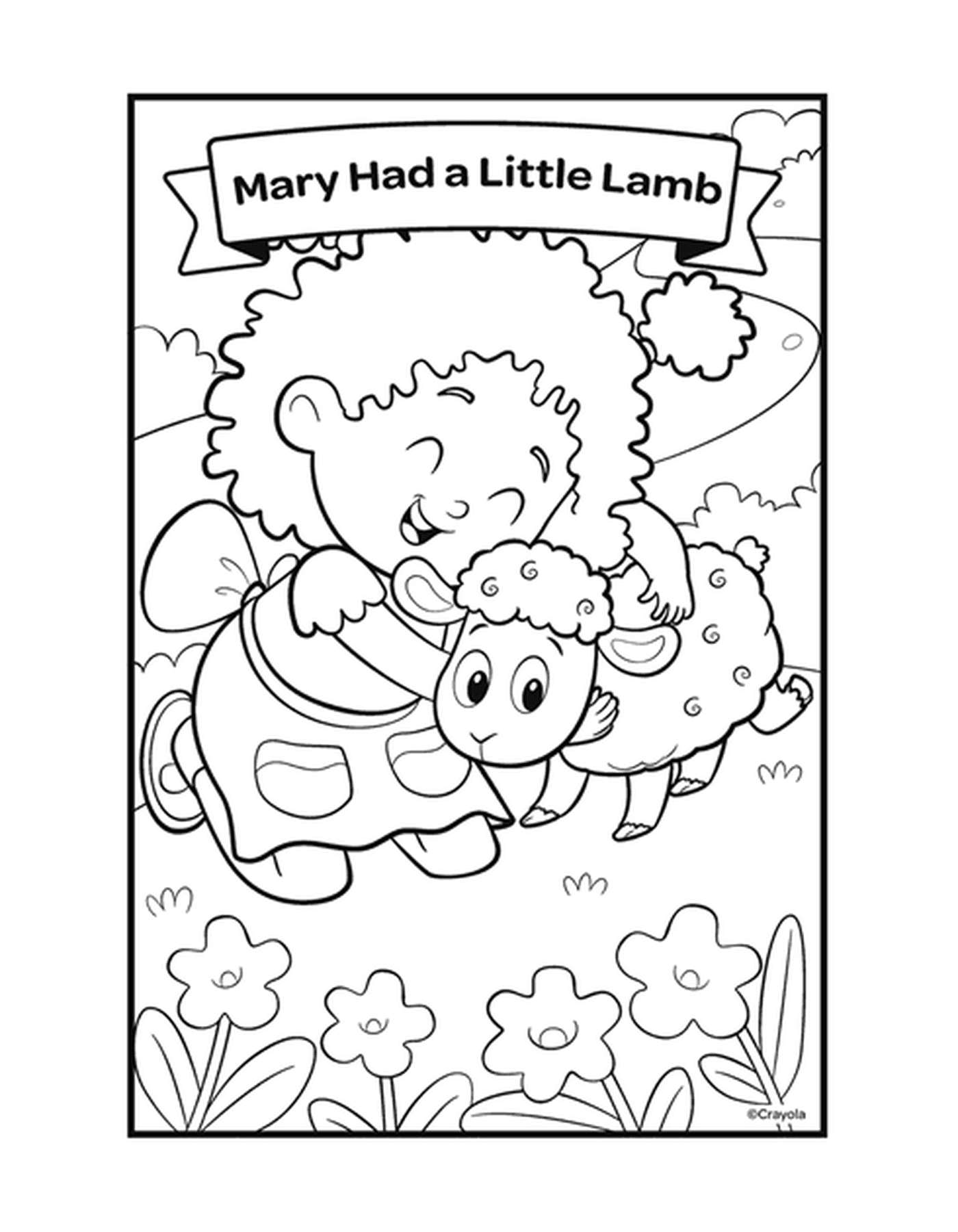 coloriage nursery rhymes mary had a little lamb