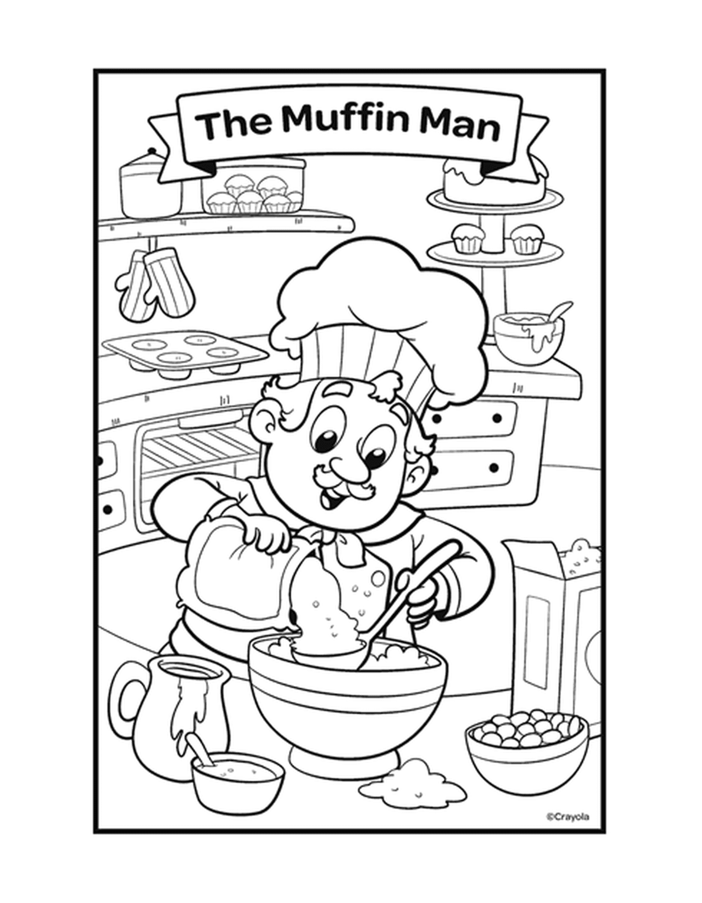 coloriage nursery rhymes the muffin man