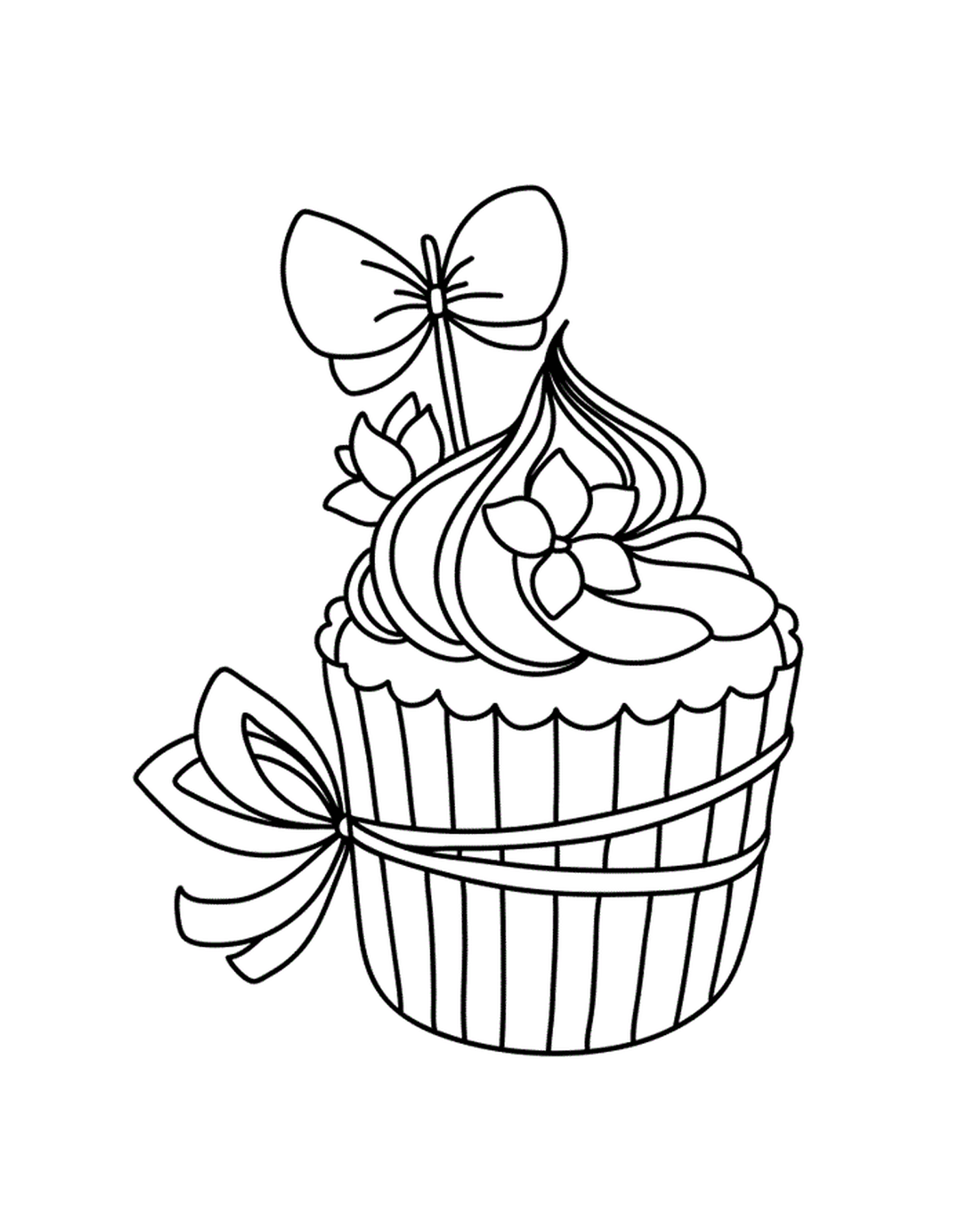 coloriage cupcake anniversaire