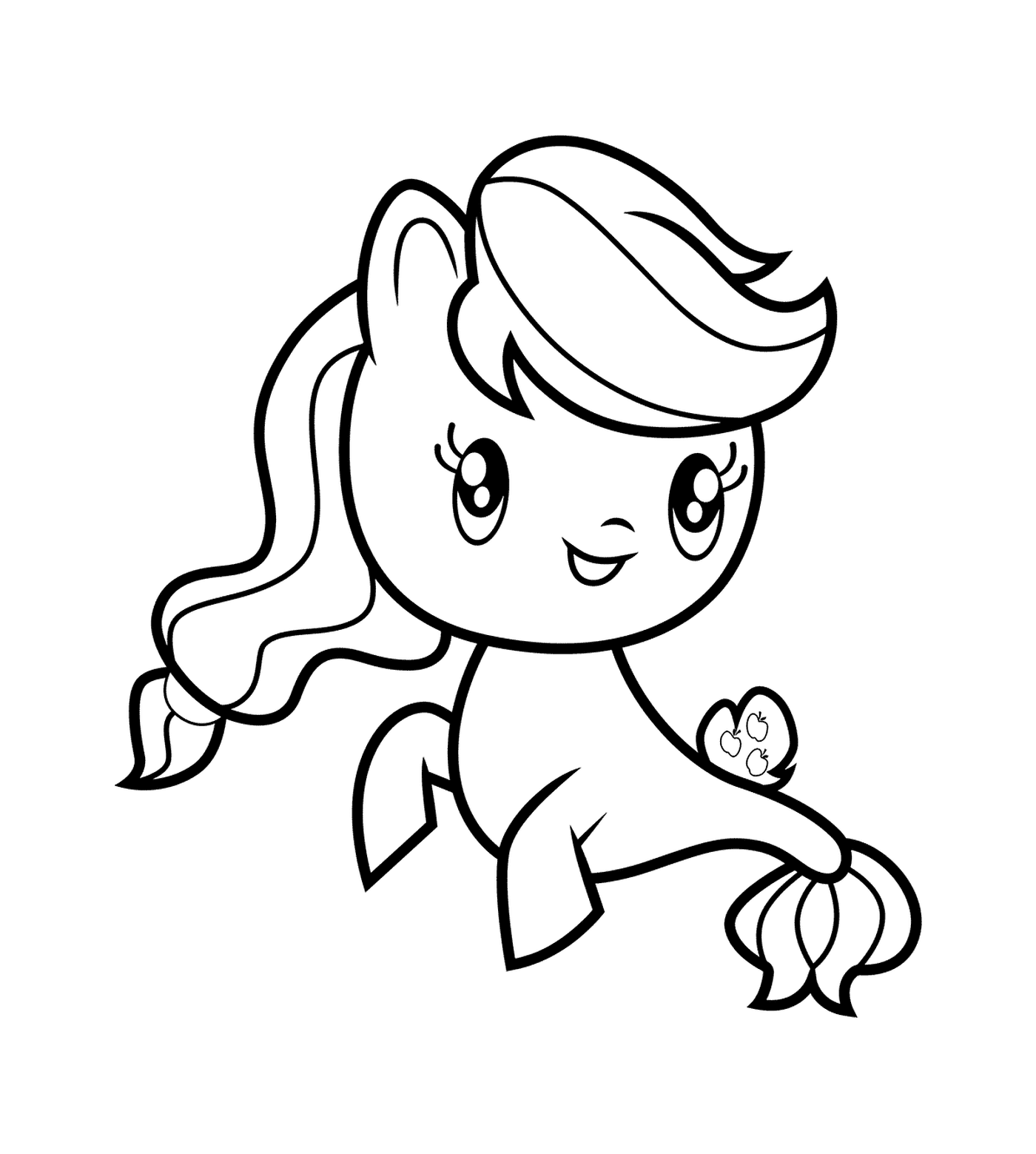 coloriage Applejack Sea Pony MLP Cutie Mark Crew