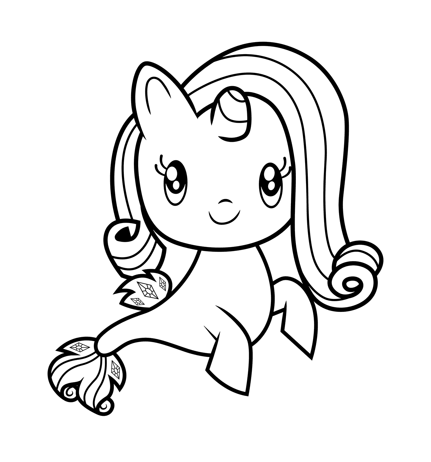 coloriage Sea Little Pony Cutie Rarity