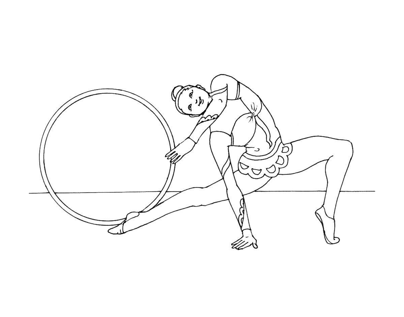 coloriage danseuse olympique circle