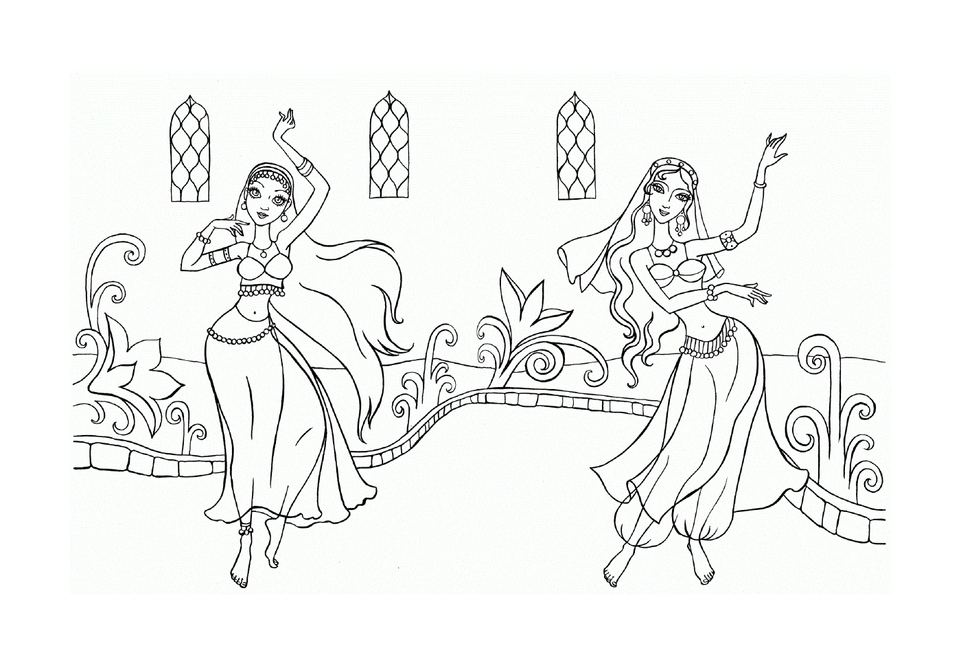 coloriage danseuse danse orientale